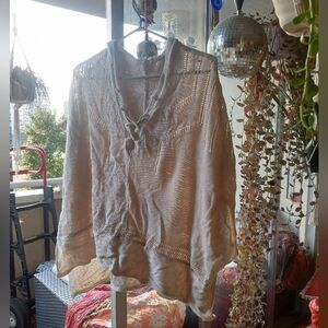 Ardene Knit Poncho Hoodie